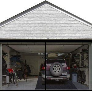 Garage Door Screen for 2 Car 16 x 7 FT Garage Doors, Heavy Duty Upgrade Glass